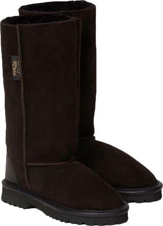 Celtic & Co. Aqualamb Shearling Calf Boots in Darkest Brown at Nordstrom, Size 11
