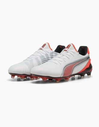 Puma Mens PUMA King Ultimate Firm Ground Football Boots - White - Size: 11.5 46.5