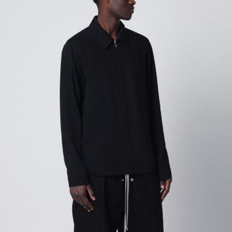 Rick Owens Giacca camicia con zip in lana