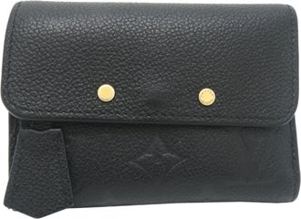 Louis Vuitton Black Noir Monogram Empreinte Wallet (Tri-Fold) (Pre-Owned)
