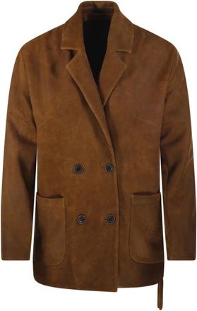 Salvatore Santoro Dames, Jassen, Bruin, Maat: 2XS Leer