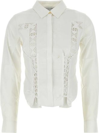 Marine Serre Womens White Cotton Shirt - Size EU 38 (Womens)