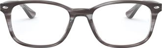 Ray-Ban 53mm Optical Glasses in Striped Grey at Nordstrom