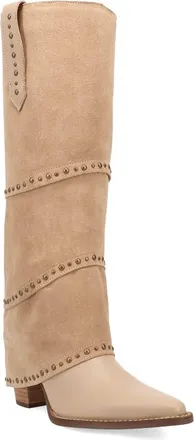 Dingo Texani Studded Knee High Boot in Sand at Nordstrom, Size 9.5