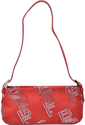 by FAR Suede Shoulder Bag - Red
