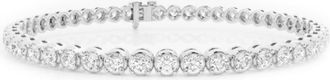 Grown Brilliance 5.0 Carat Round Cut Lab Grown Diamond Tennis Bracelet in 14K White Gold, G Color, SI Clarity, Gift box Included