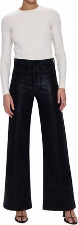 Pistola Denim Lana High Rise Ultra Wide Pants In Coated Noir
