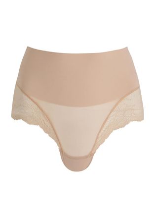 Spanx Undie-tectable Lace-trimmed Seamless Briefs - Nude - XL (UK16 / XL)