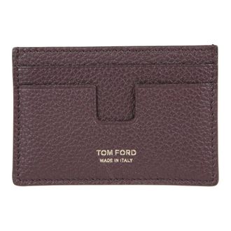 Tom Ford Wallets & Cardholders, male, Brown, ONE SIZE, Leather Cardholder with Multiple Slots