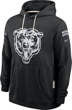 Nike Chicago Bears Salute to Service Sideline Nike Mens Dri-FIT NFL Pullover Hoodie in Black | 03AZ00AA26-CYB