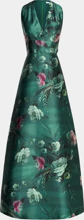 Kay Unger Rosalind Floral Print Gown