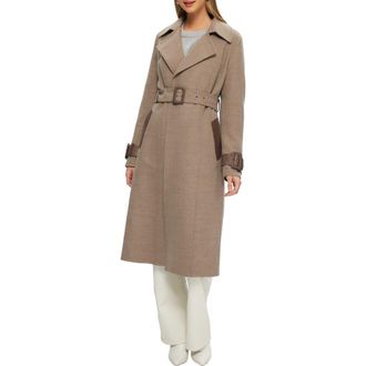 Gorski Loro Piana Wool Blend Trench Coat in Brown/brown at Nordstrom, Size Large