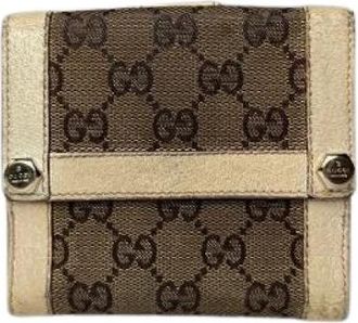 Gucci Pre-owned Leren Portemonnee - Dames - Vintage Accessoires - Bruin - ONE Size - Leer - Vintage
