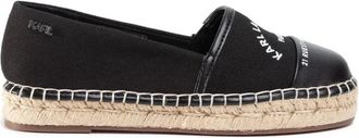 Karl Lagerfeld Kamini Maison Karl Slip On - Dames - Espadrilles - Zwart - 38 EU - Katoen - Schoenen