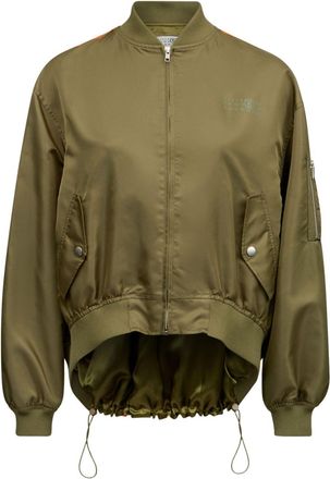Maison Margiela logo-print zip-up jacket - Green