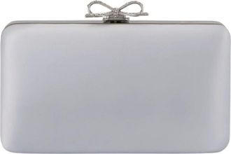 Self Portrait Satin Clutch Bag - female - Self Portrait - Clutches - Blue - ONE SIZE - Bags