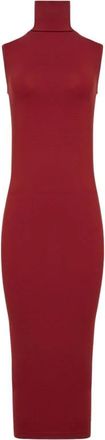 Wolford Mouwloze Merinowol Midi Jurk - Dames - Kleedjes - Rood - L - Wol - Kleedjes