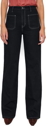 Reformation Alyssa High Waist Wide Leg Jeans in Black at Nordstrom Rack, Size 23