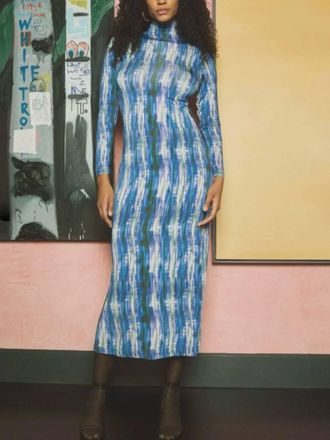 Marie Oliver Paxton Dress In Cobalt Blur