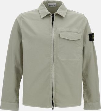 Stone Island Grey Cotton Overshirt