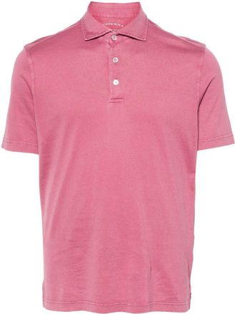 Fedeli short-sleeve cotton polo shirt - men - Organic Cotton - 52 - Pink