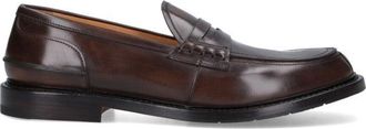 Premiata Polished Leather Loafers With Penny Strap Detail