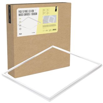 GreenIce Pack 10 Panel Led 40w 3.600lm 6000&ordm;k 60x60cm Marco Luminoso 40.000h [bx3-lpf-6060-40w-cw]