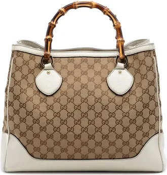 Gucci Pre-owned Gucci GG Canvas Bamboo Diana Tote Ladies 8R1U1WRG04KKTZZA