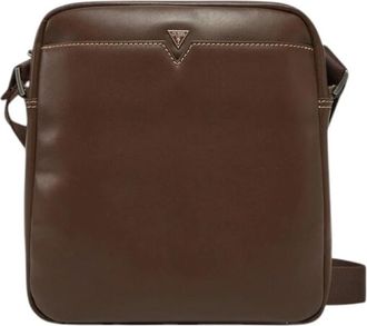 Guess Firenze Pouch - Heren - Schoudertassen - Bruin - ONE Size - Leer - Tassen