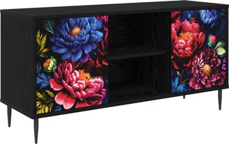 vidaXL Mueble De Tv Kiel 102 X 33 X 51 Cm Roble Negro Vidaxl