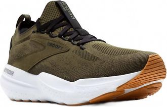 Brooks Mens Glycerin Stealthfit 21 Shoes In Green/black/white