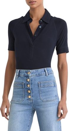 Reiss Shona Layered Look Polo in Navy at Nordstrom, Size X-Large