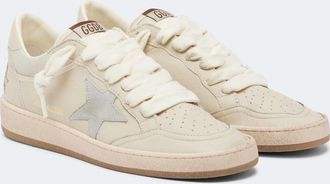 Golden Goose Ball Star suede-trimmed leather sneakers