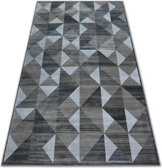 RugsX Rugsx - Alfombra Nobis 84196 Tri&aacute;ngulos Color Caqui Brown 185x275 Cm