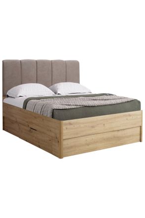CARRYHOME Bett, Eiche Artisan, Holzwerkstoff, 120x200 cm, Schlafzimmer, Komplette Schlafzimmer und Serien, Schlafzimmerserien