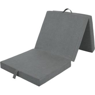 OEM Sill&oacute;n Plegable Multi-posiciones - Samba - Espuma Y Tejido - Gris Oscuro - 190 X 70 X 9 Cm