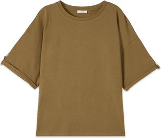Oltre T-Shirts - Dames - T-shirts - Groen - L - Katoen - Tops