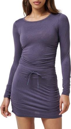 Travis Mathew Skyline Ruched Jersey Long Sleeve T-Shirt in Heather Graystone at Nordstrom Rack, Size X-Small