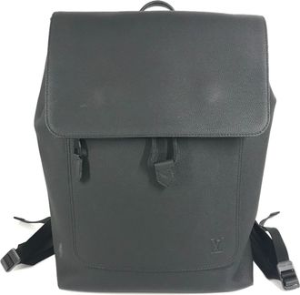 Louis Vuitton Black Noir Leather Backpack (Pre-Owned)