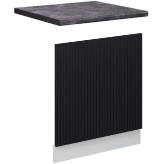 Vicco Panel Frontal Fame-line, Rayas Negras, 60 Cm, Et Antracita