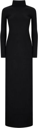 Saint Laurent Elegante Turtleneck Maxi Jurk - Dames - Kleedjes - Zwart - M - Kleedjes