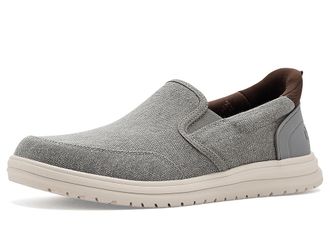 Nunn Bush Brew City Easy On and Moccasin Toe Hands Free Organic Canvas Slip-On Loafers Mens Shoes Grey : 10.5 W (EE)