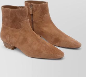 Stuart Weitzman pointed toe suede finish ankle booties