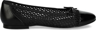 Billi Bi Ballerinas met mesh vlakken en bewerkte neus - Zwart