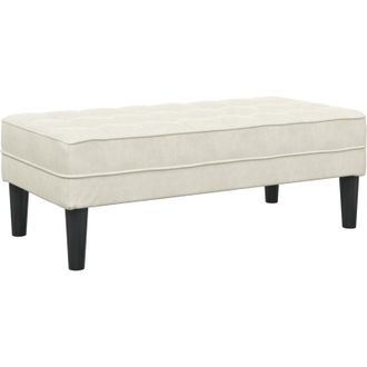 vidaXL Vidaxl - Banco Crema 113 X 57 X 39 Cm Terciopelo
