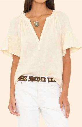 Xirena Nia Chelsea Gauze Top In Oysterette