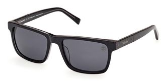 Timberland TB00020 Polarized 01D Mens Sunglasses Black Size 55