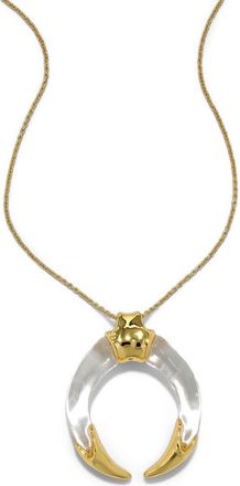 Alexis Bittar Gilded Tusk Lucite Pendant Necklace in Crystals at Nordstrom