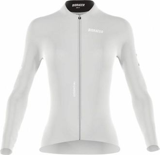 Bioracer Epic Long Sleeve Jersey Velotrikot f&uuml;r Herren | wei&szlig;/grau