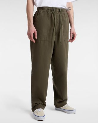 Vans Mens Premium Easy Trouser - Dark Green Cotton - Size X-Large